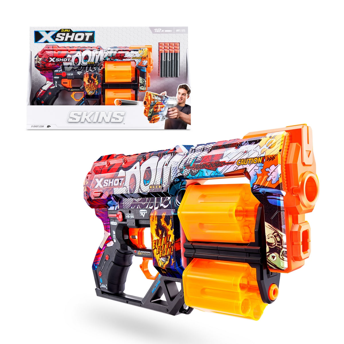 Lanza Dardos Dread Skins Con 12 Dardos X-Shot - Boom Categoría: Lanzadores dardos - agua y más Tipo producto: Armas y artilugios de juguete